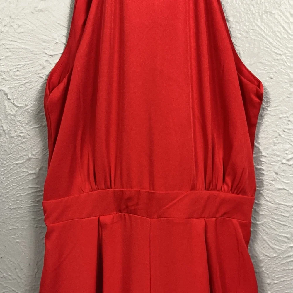 Fashion Nova Red Angelic Halter Wide Leg Pants Jumpsuit Women's Size XS - Picture 5 of 13